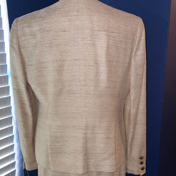 Herbert Grossman Designed by Cynthia Sobel Cream Silk Bouclé Tweed Blazer & Skir - Picture 11 of 15